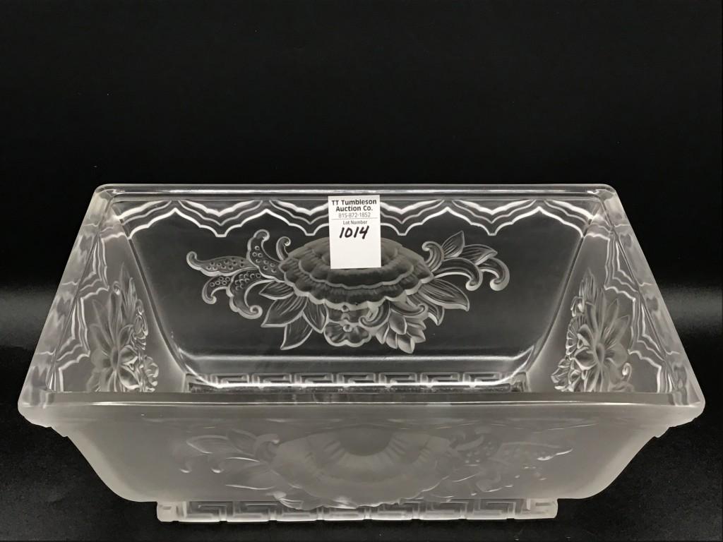Signed Berlys Art Deco France Crystal