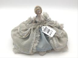 Lot of 3 Including Vintage Half Doll Pin Cushion