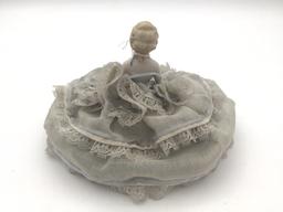 Lot of 3 Including Vintage Half Doll Pin Cushion
