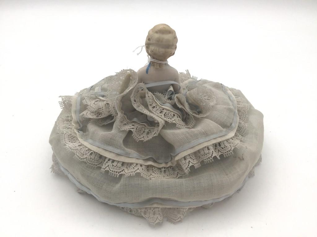 Lot of 3 Including Vintage Half Doll Pin Cushion
