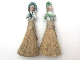 Lot of 3 Including Vintage Half Doll Pin Cushion