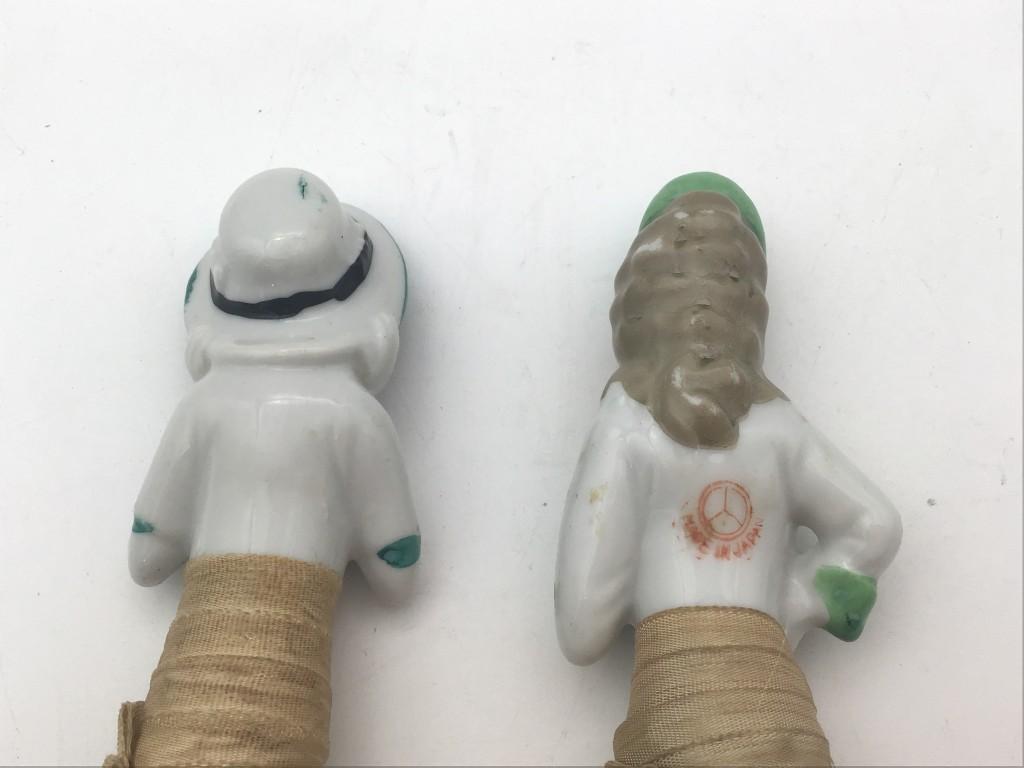 Lot of 3 Including Vintage Half Doll Pin Cushion