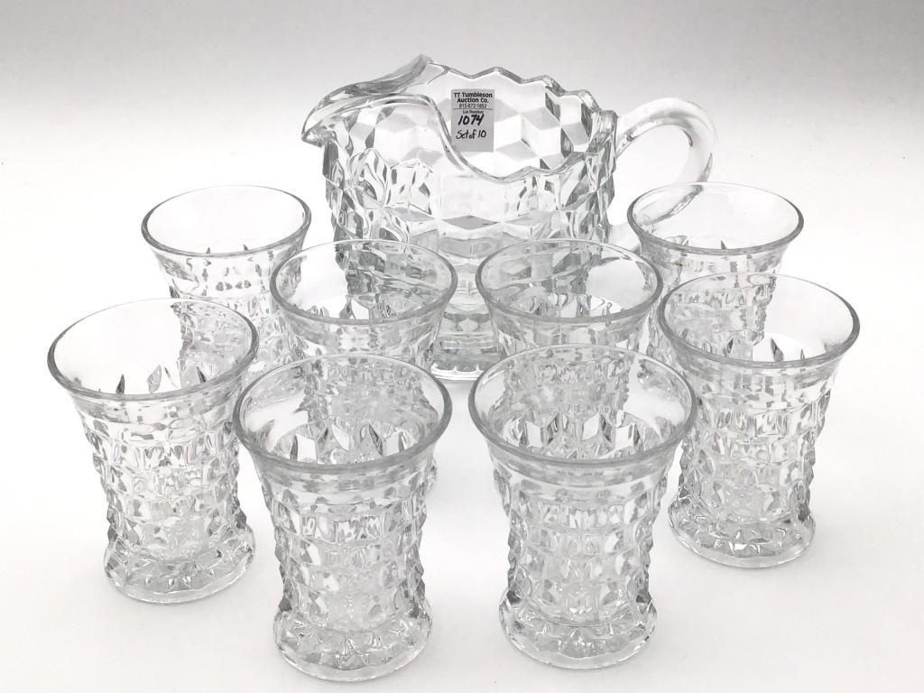 10 Piece Set of American Fostoria Glassware