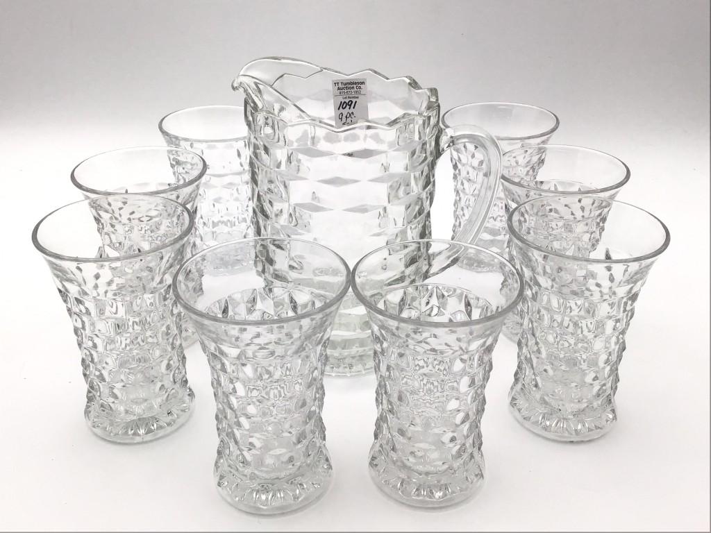 9 Piece American Fostoria Set Including
