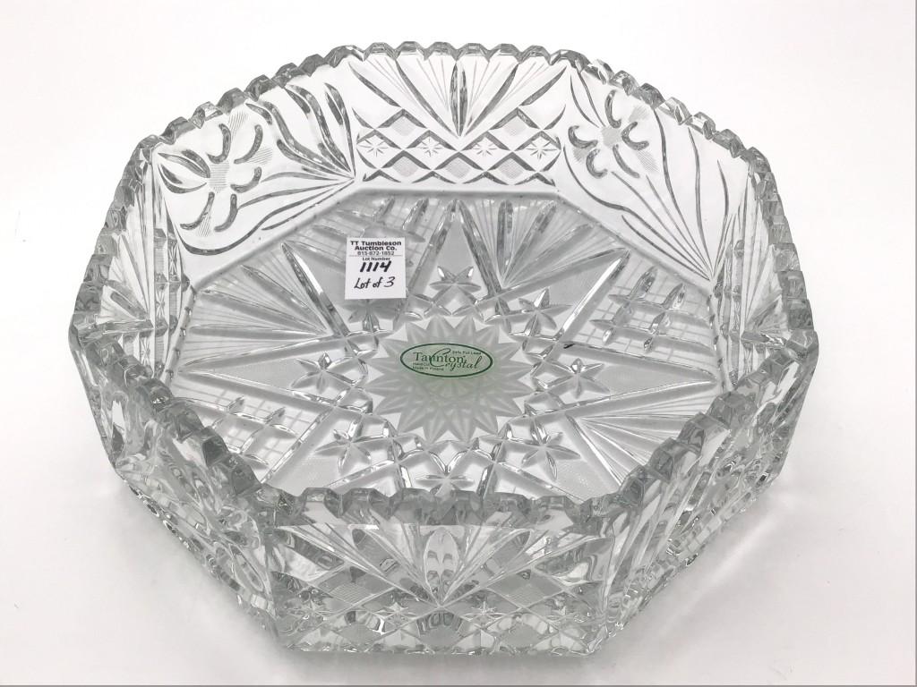 Lot of 3 Including 2 Lead Crystal Bowls-