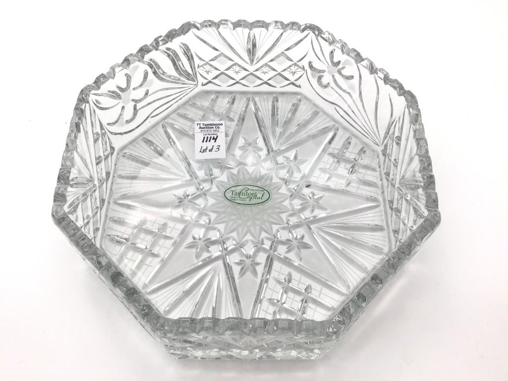 Lot of 3 Including 2 Lead Crystal Bowls-