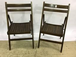 Lot of 3 Including 2-Matching Vintage Slat