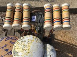 Group Including Decorative Concrete Mushroom
