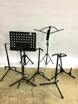 Group of Mostly Musical Instrument Stands, and Two