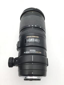 Sigma 70-200MM 1/2 8 DGHSM Zoom Lens for