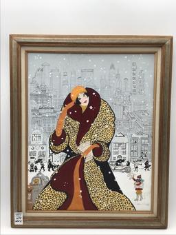 Lot of 2 Original Framed Paintings by Carlotta