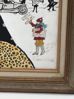 Lot of 2 Original Framed Paintings by Carlotta