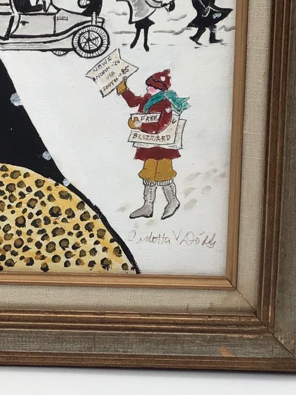 Lot of 2 Original Framed Paintings by Carlotta