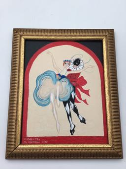 Lot of 2 Original Framed Paintings by Carlotta
