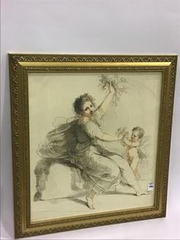 Framed Contemp, Print of Angels