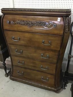 Contemp. Five Drawer Chest of Drawers