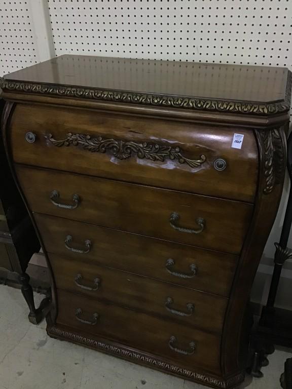 Contemp. Five Drawer Chest of Drawers