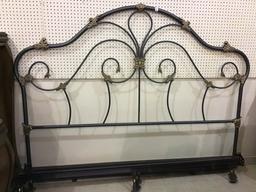 King Size Metal Headboard w/ Rails