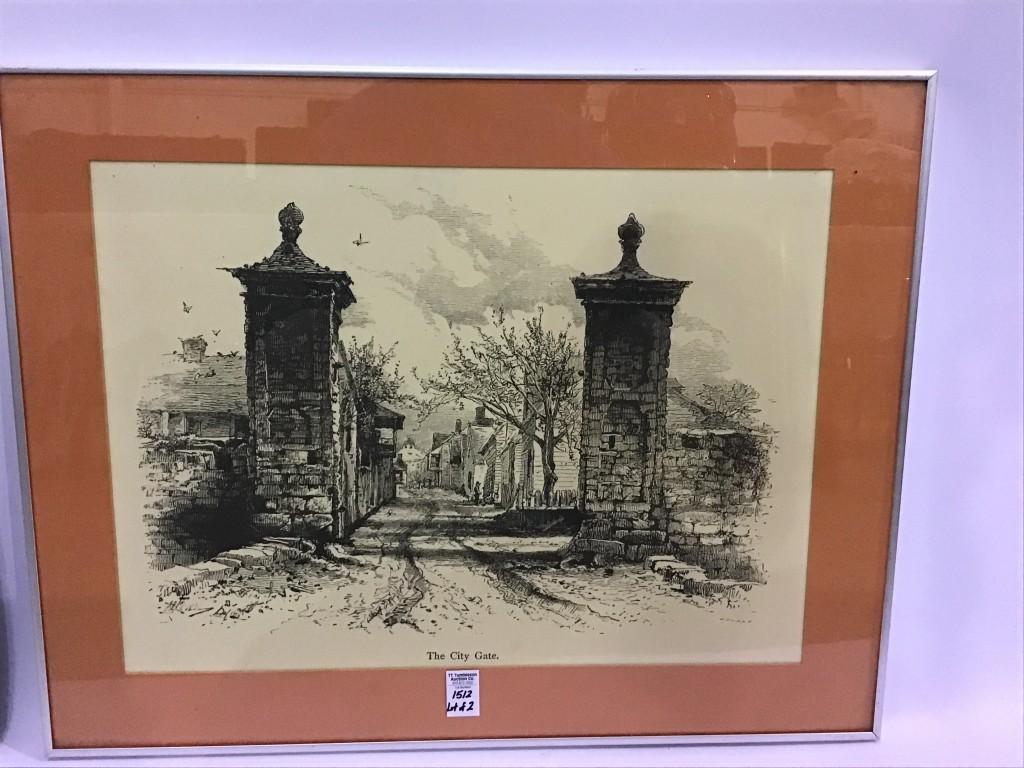 Lot of 2 Contemp. Framed Prints Including