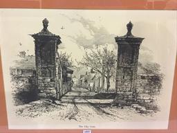Lot of 2 Contemp. Framed Prints Including