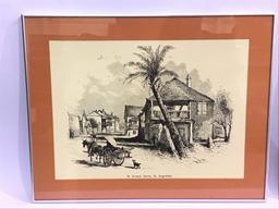 Lot of 2 Contemp. Framed Prints Including