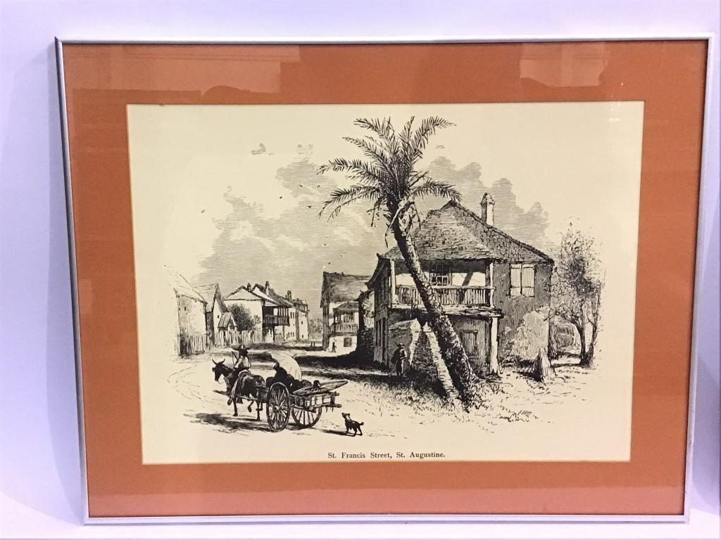 Lot of 2 Contemp. Framed Prints Including