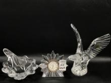 Lot of 3 Crystal Glassware Pieces Including