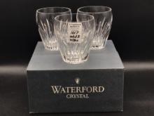 Lot of 3-9 OZ Waterford Crystal Tumblers w/ Box