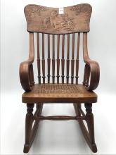 Child's Pressed Back Spindle Antique