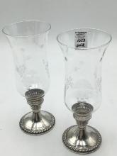 Matching Pair of Duchin Sterling Silver Weighted