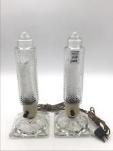 Pair of Matching Vintage Bullet Design Glass