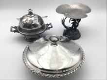 Lot of 3 Very Nice Silver Plate Pieces