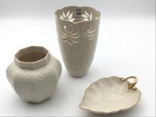 Lot of 3 Lenox Pieces Including 2 Vase (5 1/2