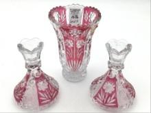3 Piece Set of Anna Hutte Lead Crystal Set-Germany
