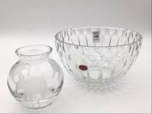 Lot of 2 Lead Crystal Pieces Includng Lg. Gorham