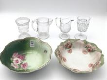 Lot of 6 Including 2-Floral Painted Bowls-