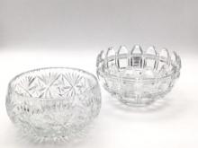 Lot of 2 Heavy Lead Crystal Bowls