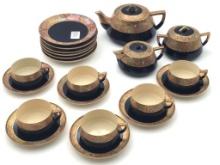 Oriental Tea Set Including Tea Pot, Creamer,