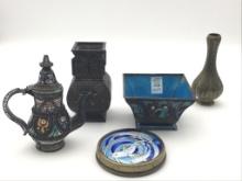 Lot of 5 Various Metal Oriental Pieces