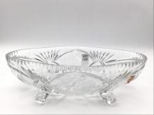 Anna Hutte Lead Crystal Germany Footed Dish