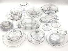 Very Lg. Set of Candlewick Glassware Including