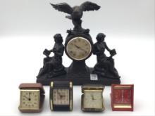 Lot of 5 Including Contemp. Figurial Statue