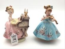 Lot of 2 Josef Originals Musical Figurines