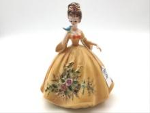 Josef Originals Blue Bird Girl in Yellow Gown