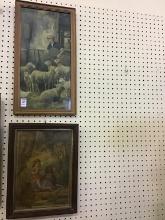 Lot of 2 Framed Prints Including Sheep