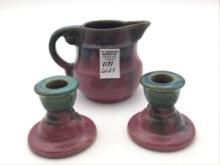 Lot of 3 Fulper Pottery Pieces Including