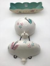 Lot of 2 Hull Pottery Butterfly Pieces Including