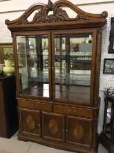 Lg. Contemp. Glass Door Cabinet w/ Shelves,  Lower