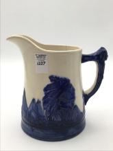 Lg. Blue & White Sleepyeye Pitcher (Sm.