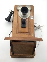 Wall Hanging Telephone Marked W.T. Storey